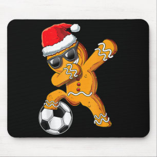 Mousepad Pão de Natal Dabbing Gingerpão Homem Dab Futebol