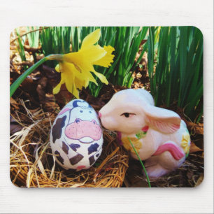 Mousepad Pão de Ovo de Vaca Beija Pásico de Páscoa