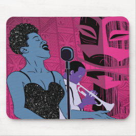 Mousepad Pão de rato de cantor de boate Jazz