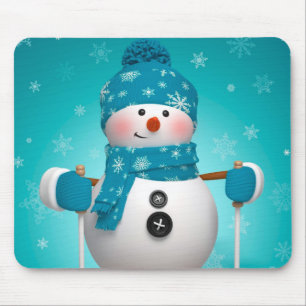 Mousepad Pão do mouse de inverno/boneco de neve