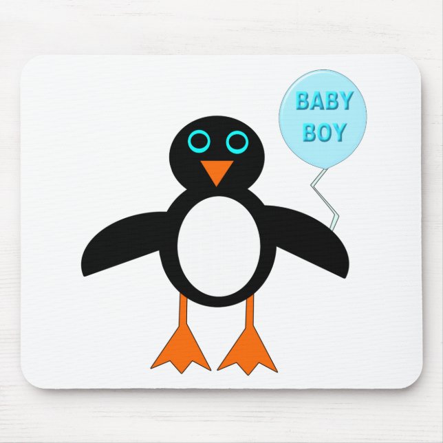 Mousepad Pão-Mão-Pinguim Menino Azul-Bonito (Frente)