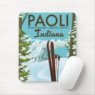 Mousepad Paoli Orange County Indiana Ski poster