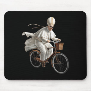 Mousepad Papa andando de bicicleta Igreja Católica Bíblia E