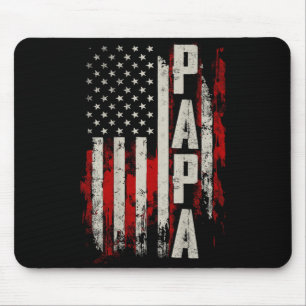 Mousepad PAPA Avô Patriótico Bandeira Americana Dia dos Pai