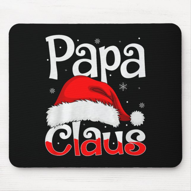Mousepad Papa Claus Christmas Family Matching Pajamas Dad D (Frente)