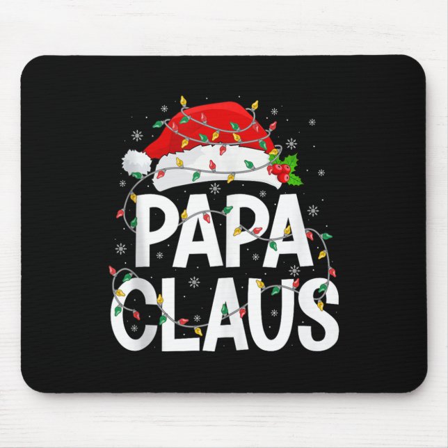 Mousepad Papa Claus Christmas Lights Matching Family Santa  (Frente)