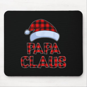 Mousepad Papa Claus Natal Luzes Pajama Correspondência Fami