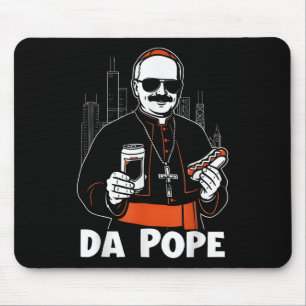 Mousepad Papa de Chicago Leo Xiv Da Pope Meme Engraçado