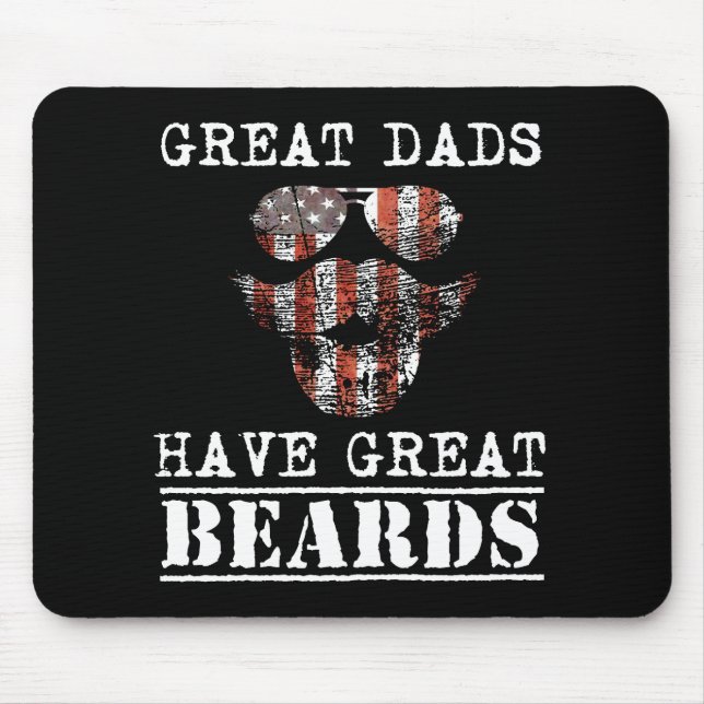 Mousepad Papá e mim do pai barbas & almofada engraçada dos (Frente)