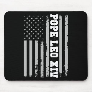 Mousepad Papa Leo Xiv 14 Primeiro Papa Americano Flag Vin