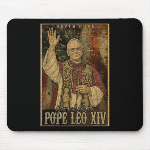 Mousepad Papa Leo Xiv 14 Primeiro Papa Americano Flag Vin