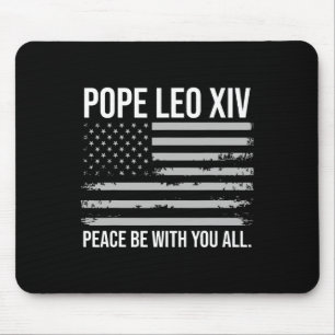 Mousepad Papa Leo Xiv 14 Primeiro Papa Americano Flag Vin