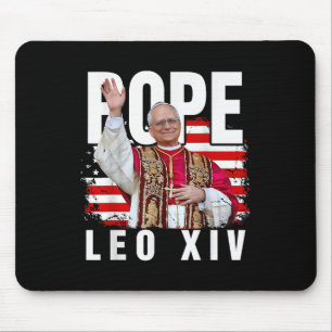 Mousepad Papa Leo Xiv Novo Papa Primeiro Papa Pavilhão Amer