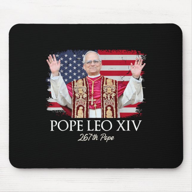 Mousepad Papa Leo Xiv Robert Francis Impede Primeiro Americ (Frente)