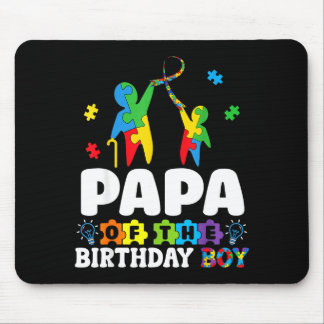 Mousepad Papa Of The Birthday Boy Autism Awareness Support 
