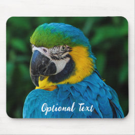 Mousepad Papagaio Azul Personalizado e Amarelo