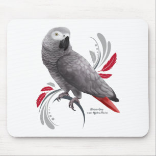 Mousepad Papagaio-Cinza africano