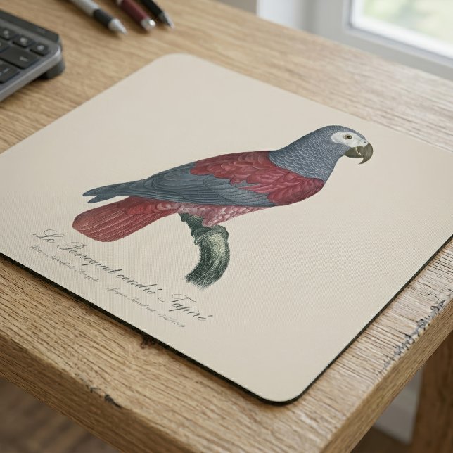 Mousepad Papagaio Cinzento Africano Fator Vermelho Psittacu (African Grey Parrot Red Factor Psittacus Erithacus. Mouse Pad)