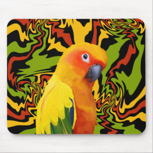 Mousepad Papagaio Colorido do Sol Vibrante