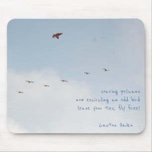 Mousepad Papagaio livre da mosca com os pelicanos