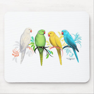 Mousepad Papagaios de Ringneck do indiano
