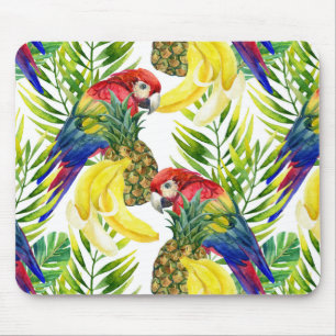 Mousepad Papagaios e fruta tropical