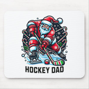 Mousepad Papai de Hockey Natal e Esportes e Feriados Engraç