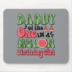 Mousepad Papai do Aniversário Fofo de 1º Aniversário Melanc
