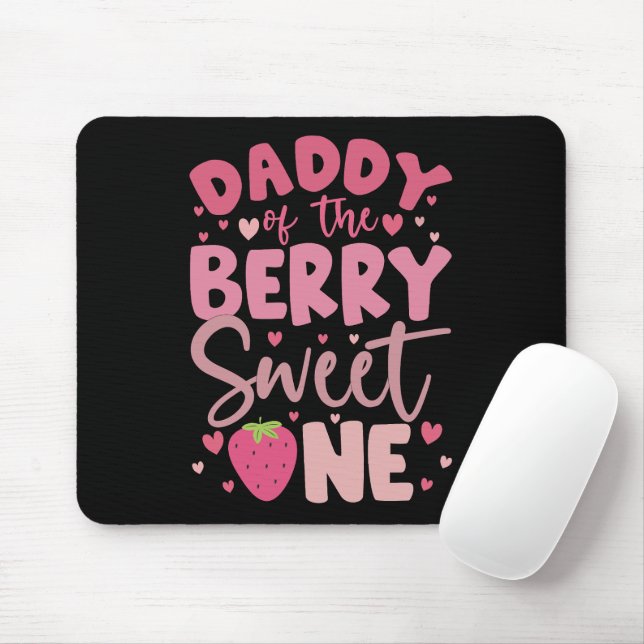 Mousepad Papai do Doce Morango de Aniversário (Com mouse)