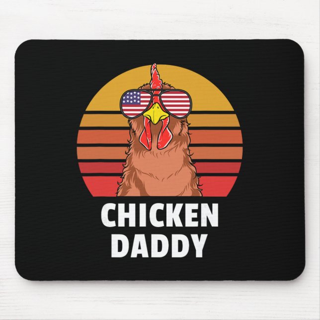 Mousepad Papai Frango Fazendeiro Amante de Frango  (Frente)