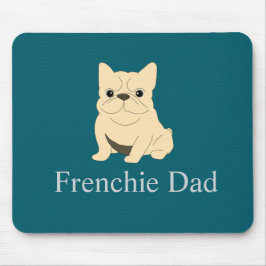Mousepad Papai Frenchie, bulldog francês creme.