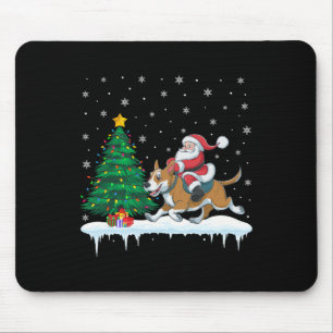 Mousepad Papai Noel Andando Cachorro Cachorro Meninas Crian