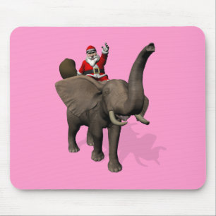 Mousepad Papai Noel Andando De Elefante