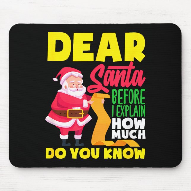 Mousepad Papai Noel Antes de Explicar Quanto Sabe de Engraç (Frente)