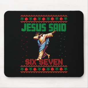 Mousepad Papai Noel Dabando Diz Seis Sete 67 Meme Suéter de
