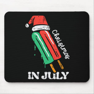 Mousepad Papai Noel de Picolé Natal em Julho Verão Xmas Hom