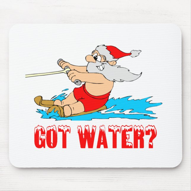 Mousepad Papai noel do esqui de água (Frente)