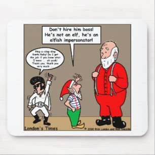 Mousepad Papai Noel e Elfos Personagens Presentes Divertido