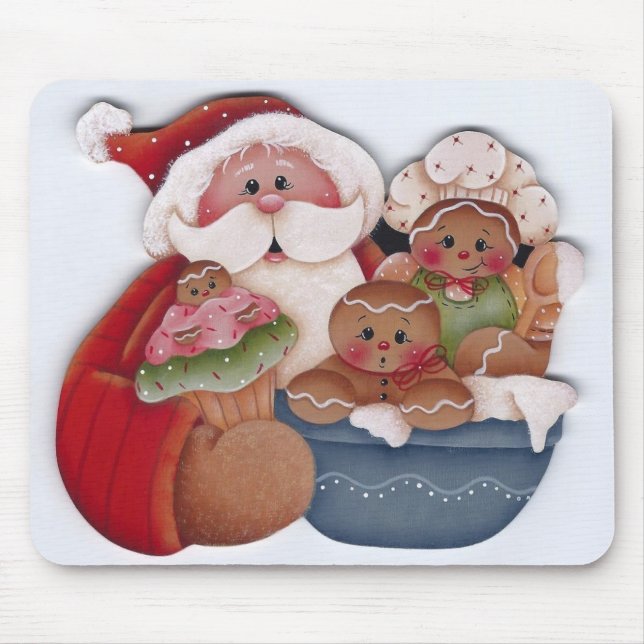Mousepad Papai noel e padeiros do cozinheiro chefe do bebê (Frente)
