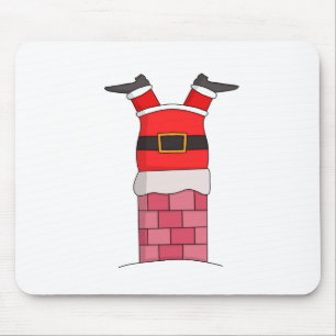 Mousepad Papai Noel empalhado na chaminé