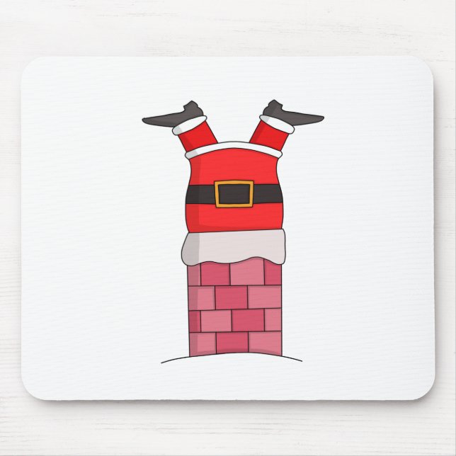 Mousepad Papai Noel empalhado na chaminé (Frente)