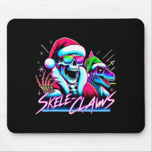 Mousepad Papai Noel Esqueleto Montando Dinossauro T Rex Nat