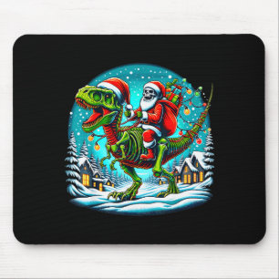 Mousepad Papai Noel Esqueleto Montando Dinossauro T Rex Nat