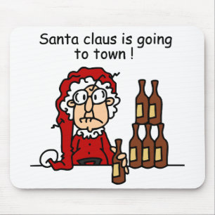 Mousepad Papai Noel está indo para a cidade