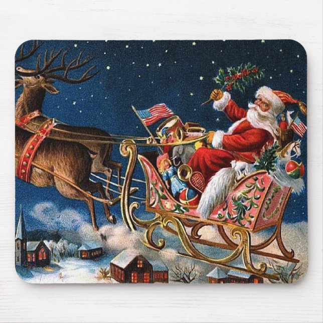 Mousepad Papai Noel está vindo à cidade (Frente)