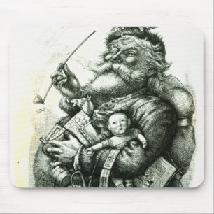 Mousepad Papai Noel idoso alegre