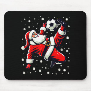 Mousepad Papai Noel joga futebol bicicleta kick, Natal Mulh