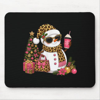 Mousepad Papai Noel Leopardo Boneco de Neve Boujee Feriado