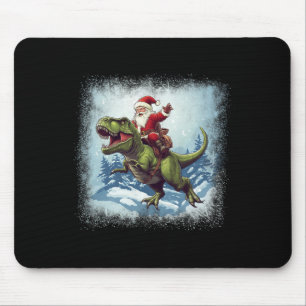 Mousepad Papai Noel Montado Em Um Dinossauro T-rex Natal Di