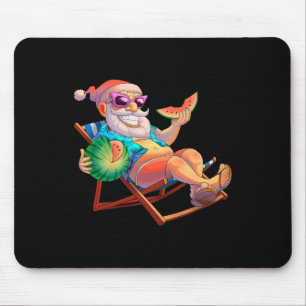 Mousepad Papai Noel Natal Em Julho Férias De Verão Praia